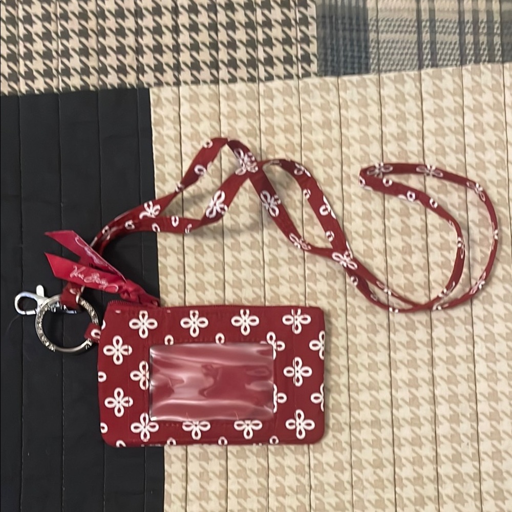 University of Arkansas Vera Bradley Red and White Wristlet with ID Display